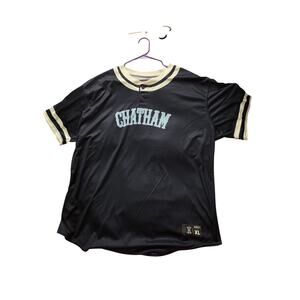 Cal Ripken Baseball Chatham Navy Blue Henley Jersey Shirt Vintage Sports XL